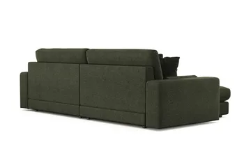 Adelsö by Gynning 4-seter Vendbar L-formet Dyp Divansofa i stoff - Grön - Møbler - Sofaer - Sofaer med sjeselong - 4 seters sofa med divan