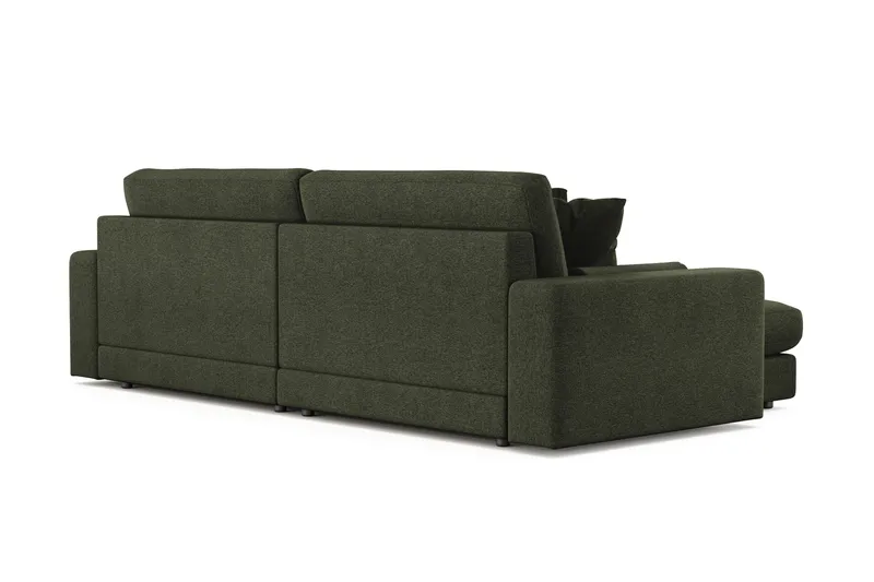 Adelsö by Gynning 4-seter Vendbar L-formet Dyp Divansofa i stoff - Grön - Møbler - Sofaer - Sofaer med sjeselong - 4 seters sofa med divan