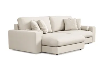 Adelsö by Gynning 4-seter Vendbar L-formet Dyp Divansofa i stoff - Lys beige - Møbler - Sofaer - Sofaer med sjeselong - 4 seters sofa med divan