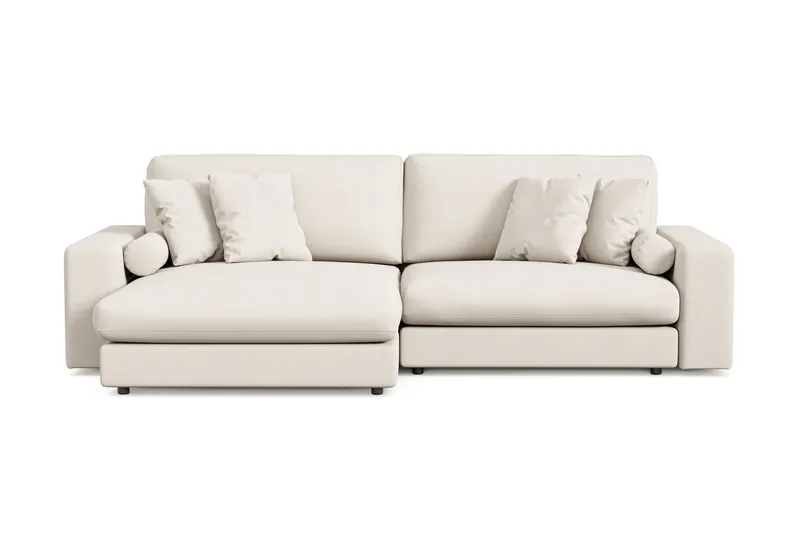Adelsö by Gynning 4-seter Vendbar L-formet Dyp Divansofa i stoff - Lys beige - Møbler - Sofaer - Sofaer med sjeselong - 4 seters sofa med divan