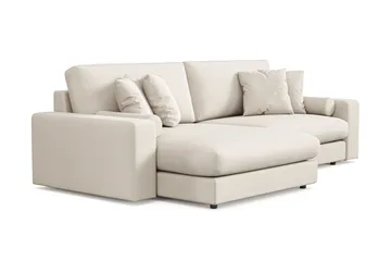 Adelsö by Gynning 4-seter Vendbar L-formet Dyp Divansofa i stoff - Lys beige - Møbler - Sofaer - Sofaer med sjeselong - 4 seters sofa med divan