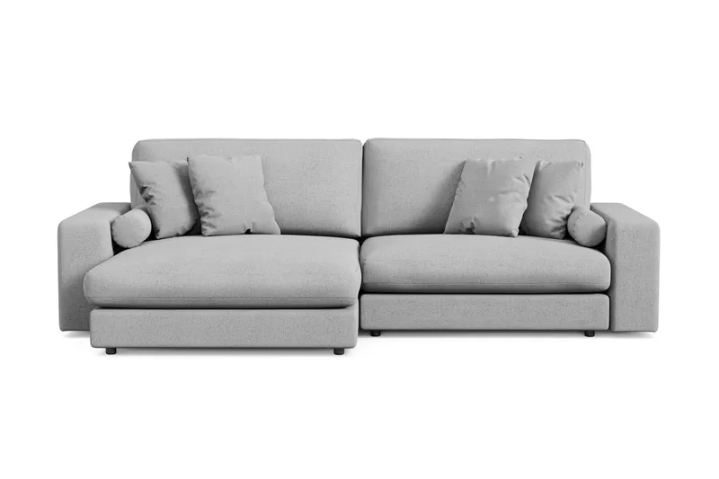 Adelsö by Gynning 4-seter Vendbar L-formet Dyp Divansofa i stoff - Lysegrå - Møbler - Sofaer - Sofaer med sjeselong - 4 seters sofa med divan