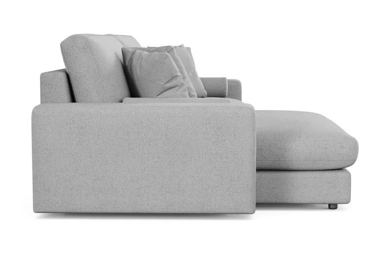 Adelsö by Gynning 4-seter Vendbar L-formet Dyp Divansofa i stoff - Lysegrå - Møbler - Sofaer - Sofaer med sjeselong - 4 seters sofa med divan