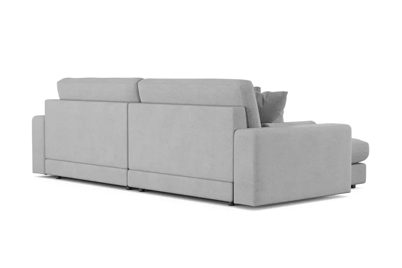 Adelsö by Gynning 4-seter Vendbar L-formet Dyp Divansofa i stoff - Lysegrå - Møbler - Sofaer - Sofaer med sjeselong - 4 seters sofa med divan