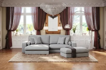 Adelsö by Gynning 4-seter Vendbar L-formet Dyp Divansofa i stoff - Lysegrå - Møbler - Sofaer - Sofaer med sjeselong - 4 seters sofa med divan