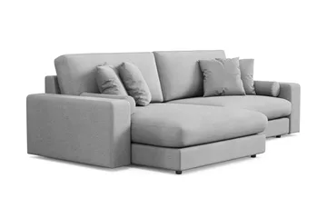 Adelsö by Gynning 4-seter Vendbar L-formet Dyp Divansofa i stoff - Lysegrå - Møbler - Sofaer - Sofaer med sjeselong - 4 seters sofa med divan
