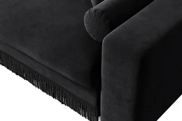 Adelsö by Gynning 5-seter Vendbar L-formet Dyp Divansofa i fløyel - Svart - Møbler - Sofaer - Fløyelssofaer