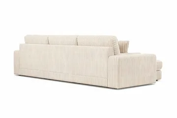 Adelsö by Gynning 5-seter Vendbar L-formet Dyp Divansofa i Manchester - Beige - Møbler - Sofaer - Sofaer med sjeselong