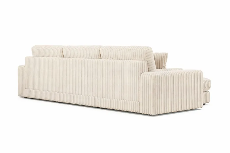 Adelsö by Gynning 5-seter Vendbar L-formet Dyp Divansofa i Manchester - Beige - Møbler - Sofaer - Sofaer med sjeselong