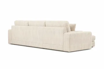 Adelsö by Gynning 5-seter Vendbar L-formet Dyp Divansofa i Manchester - Beige - Møbler - Sofaer - Sofaer med sjeselong