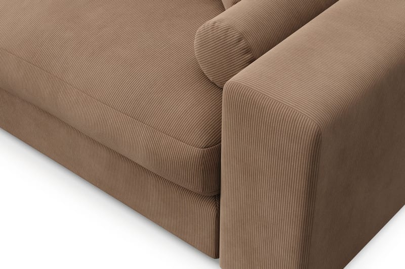 Adelsö by Gynning 5-seter Vendbar L-formet Dyp Divansofa i Manchester - Brun - Møbler - Sofaer - Sofaer med sjeselong
