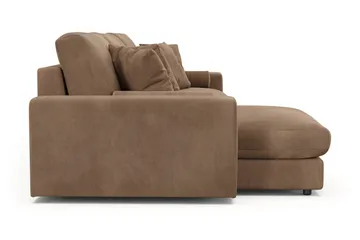 Adelsö by Gynning 5-seter Vendbar L-formet Dyp Divansofa i Manchester - Brun - Møbler - Sofaer - Sofaer med sjeselong