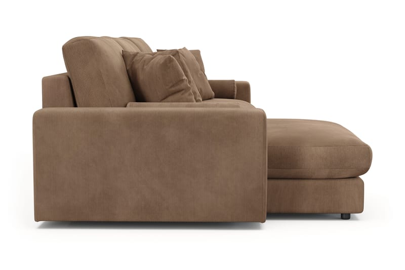 Adelsö by Gynning 5-seter Vendbar L-formet Dyp Divansofa i Manchester - Brun - Møbler - Sofaer - Sofaer med sjeselong