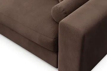 Adelsö by Gynning 5-seter Vendbar L-formet Dyp Divansofa i Manchester - Brun - Møbler - Sofaer - Sofaer med sjeselong