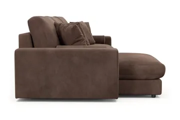 Adelsö by Gynning 5-seter Vendbar L-formet Dyp Divansofa i Manchester - Brun - Møbler - Sofaer - Sofaer med sjeselong