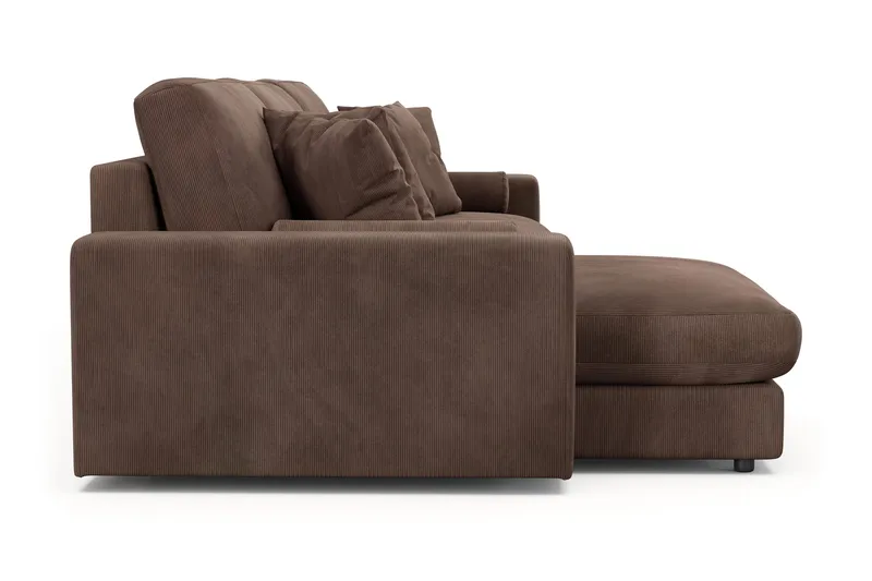 Adelsö by Gynning 5-seter Vendbar L-formet Dyp Divansofa i Manchester - Brun - Møbler - Sofaer - Sofaer med sjeselong