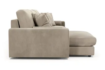 Adelsö by Gynning 5-seter Vendbar L-formet Dyp Divansofa i Manchester - Greige - Møbler - Sofaer - Sofaer med sjeselong