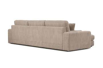 Adelsö by Gynning 5-seter Vendbar L-formet Dyp Divansofa i Manchester - Greige - Møbler - Sofaer - Sofaer med sjeselong