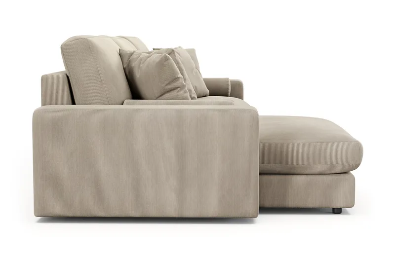 Adelsö by Gynning 5-seter Vendbar L-formet Dyp Divansofa i Manchester - Greige - Møbler - Sofaer - Sofaer med sjeselong