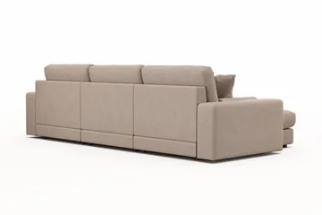 Adelsö by Gynning 5-seter Vendbar L-formet Dyp Divansofa i stoff - Beige - Møbler - Sofaer - Sofaer med sjeselong