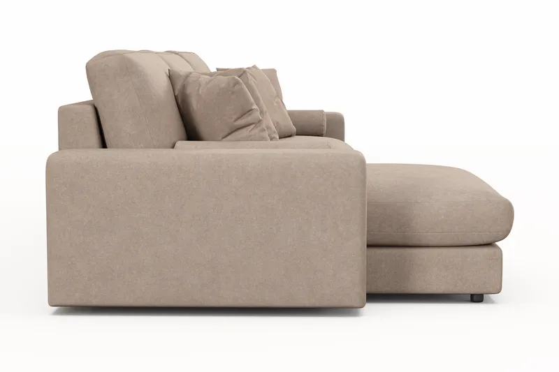 Adelsö by Gynning 5-seter Vendbar L-formet Dyp Divansofa i stoff - Beige - Møbler - Sofaer - Sofaer med sjeselong