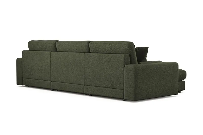 Adelsö by Gynning 5-seter Vendbar L-formet Dyp Divansofa i stoff - Grön - Møbler - Sofaer - Sofaer med sjeselong