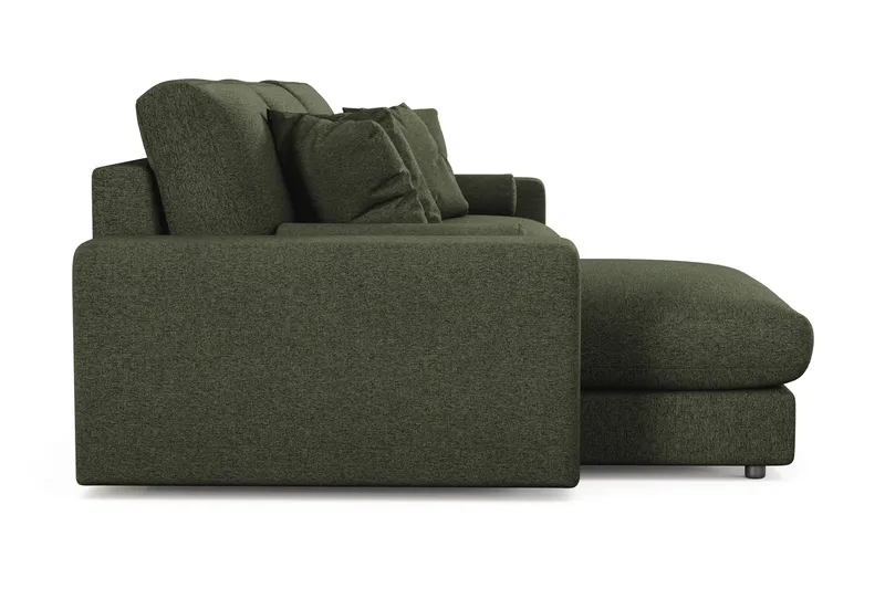 Adelsö by Gynning 5-seter Vendbar L-formet Dyp Divansofa i stoff - Grön - Møbler - Sofaer - Sofaer med sjeselong