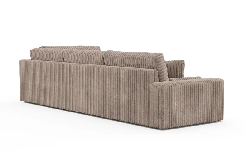 Adelsö by Gynning 5-seters Høyrevendt Dyp Sofa med Divan i Manchester - Greige - Møbler - Sofaer - Sofaer med sjeselong