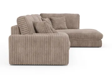 Adelsö by Gynning 5-seters Høyrevendt Dyp Sofa med Divan i Manchester - Greige - Møbler - Sofaer - Sofaer med sjeselong
