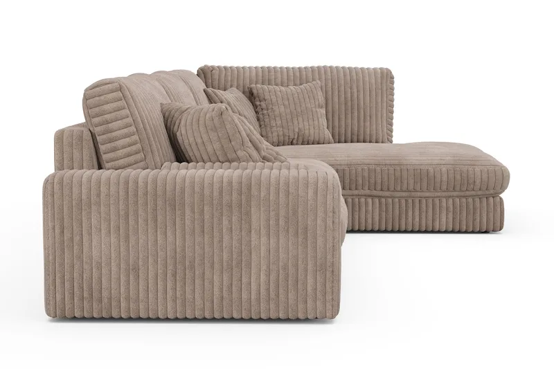 Adelsö by Gynning 5-seters Høyrevendt Dyp Sofa med Divan i Manchester - Greige - Møbler - Sofaer - Sofaer med sjeselong