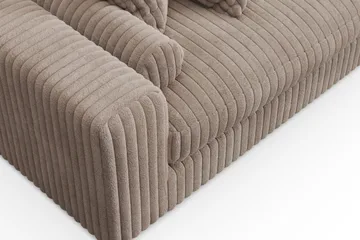 Adelsö by Gynning 5-seters Høyrevendt Dyp Sofa med Divan i Manchester - Greige - Møbler - Sofaer - Sofaer med sjeselong