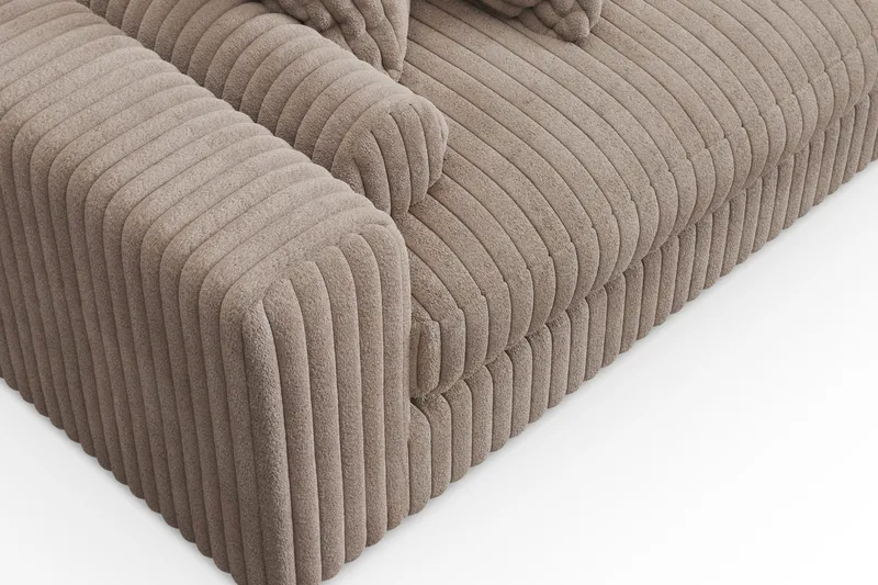Adelsö by Gynning 5-seters Høyrevendt Dyp Sofa med Divan i Manchester - Greige - Møbler - Sofaer - Sofaer med sjeselong