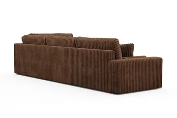 Adelsö by Gynning 5-seters Høyrevendt Dyp Sofa med Divan i Manchester - Mørkebrun - Møbler - Sofaer - Sofaer med sjeselong