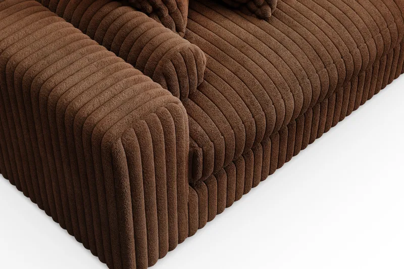 Adelsö by Gynning 5-seters Høyrevendt Dyp Sofa med Divan i Manchester - Mørkebrun - Møbler - Sofaer - Sofaer med sjeselong