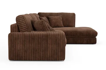 Adelsö by Gynning 5-seters Høyrevendt Dyp Sofa med Divan i Manchester - Mørkebrun - Møbler - Sofaer - Sofaer med sjeselong