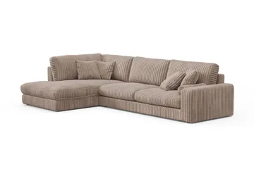 Adelsö by Gynning 5-seters Venstrevendt Dyp Sofa med Divan i Manchester - Greige - Møbler - Sofaer - Sofaer med sjeselong