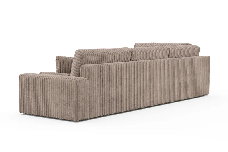 Adelsö by Gynning 5-seters Venstrevendt Dyp Sofa med Divan i Manchester - Greige - Møbler - Sofaer - Sofaer med sjeselong