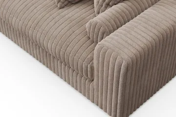 Adelsö by Gynning 5-seters Venstrevendt Dyp Sofa med Divan i Manchester - Greige - Møbler - Sofaer - Sofaer med sjeselong