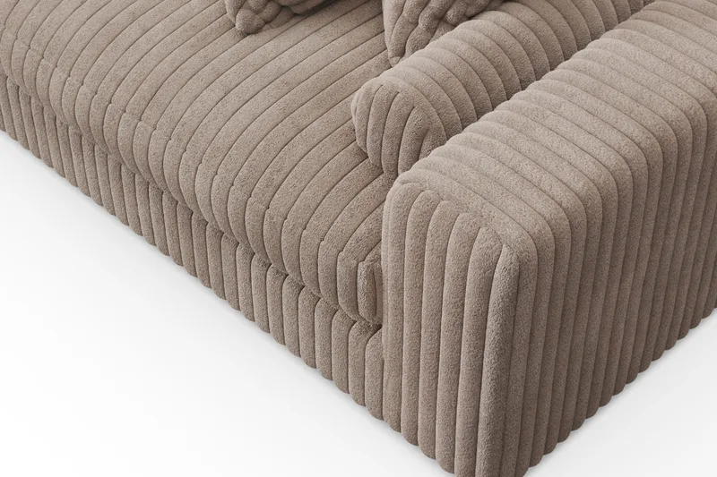 Adelsö by Gynning 5-seters Venstrevendt Dyp Sofa med Divan i Manchester - Greige - Møbler - Sofaer - Sofaer med sjeselong