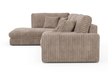 Adelsö by Gynning 5-seters Venstrevendt Dyp Sofa med Divan i Manchester - Greige - Møbler - Sofaer - Sofaer med sjeselong