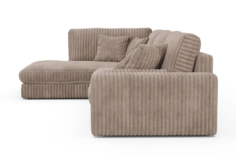 Adelsö by Gynning 5-seters Venstrevendt Dyp Sofa med Divan i Manchester - Greige - Møbler - Sofaer - Sofaer med sjeselong