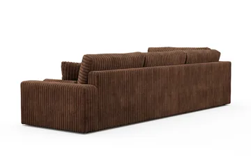Adelsö by Gynning 5-seters Venstrevendt Dyp Sofa med Divan i Manchester - Mørkebrun - Møbler - Sofaer - Sofaer med sjeselong