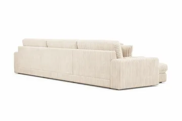 Adelsö by Gynning 6-seter Vendbar L-formet Dyp Divansofa i Manchester - Beige - Møbler - Sofaer - Sofaer med sjeselong