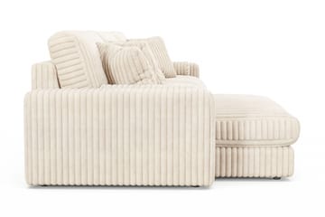 Adelsö by Gynning 6-seter Vendbar L-formet Dyp Divansofa i Manchester - Beige - Møbler - Sofaer - Sofaer med sjeselong