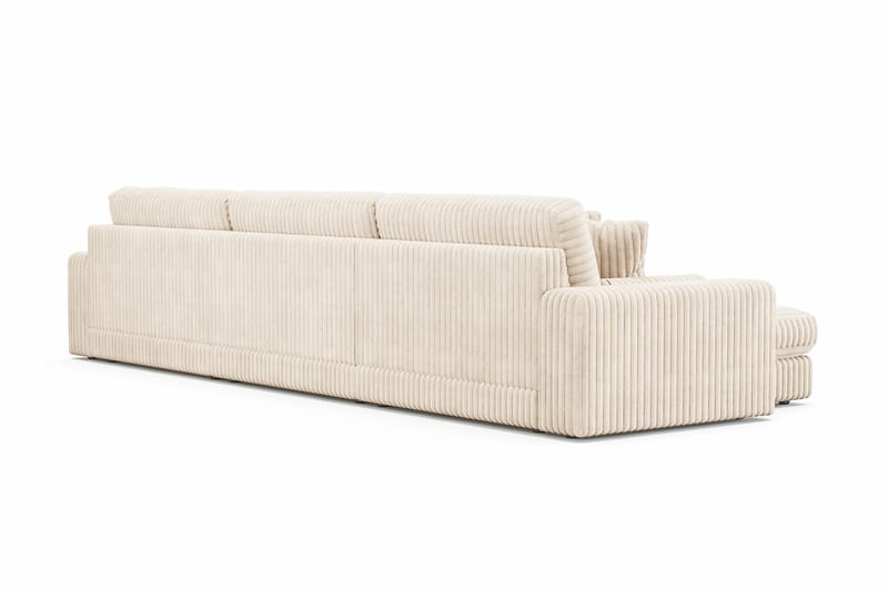 Adelsö by Gynning 6-seter Vendbar L-formet Dyp Divansofa i Manchester - Beige - Møbler - Sofaer - Sofaer med sjeselong