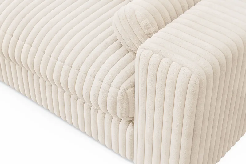 Adelsö by Gynning 6-seter Vendbar L-formet Dyp Divansofa i Manchester - Beige - Møbler - Sofaer - Sofaer med sjeselong