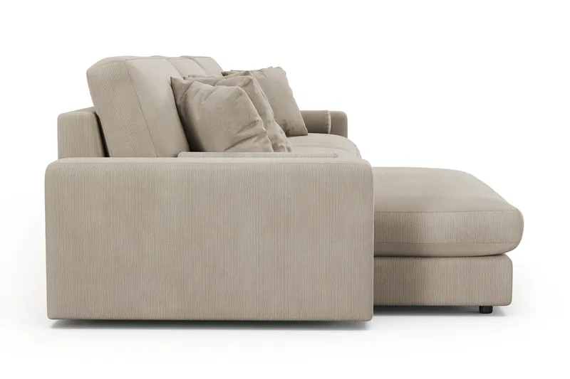 Adelsö by Gynning 6-seter Vendbar L-formet Dyp Divansofa i Manchester - Greige - Møbler - Sofaer - Sofaer med sjeselong