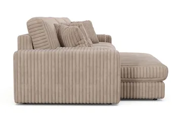 Adelsö by Gynning 6-seter Vendbar L-formet Dyp Divansofa i Manchester - Greige - Møbler - Sofaer - Sofaer med sjeselong