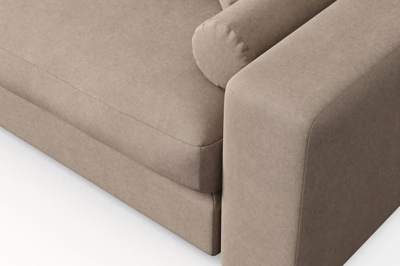 Adelsö by Gynning 6-seter Vendbar L-formet Dyp Divansofa i stoff - Beige - Møbler - Sofaer - Sofaer med sjeselong