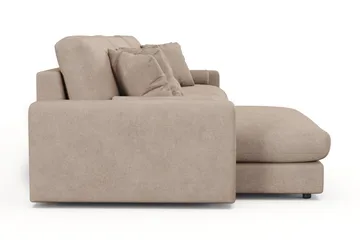 Adelsö by Gynning 6-seter Vendbar L-formet Dyp Divansofa i stoff - Beige - Møbler - Sofaer - Sofaer med sjeselong